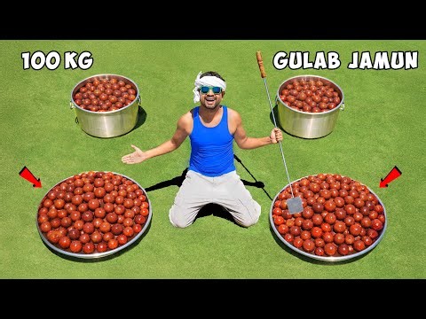 100 Kg Gulab Jamun Making Challenge 🤤 - घर पर बनाये स्वादिष्ट गुलाब-जामुन । With Team