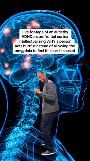 If you’re autistic or ADHD and your first instinct after someone hurts you is to analyze it instead of feel it, you’re literally running a top-down regulation loop. Here’s what that means in real language:🧠 Your prefrontal cortex jumps into overdriveYou start intellectualizing, explaining, rationalizing, analyzing — because it feels safer than letting your amygdala process the actual hurt.🔥 Your amygdala is overwhelmedND nervous systems feel emotions sensations more intensely and for longer. S