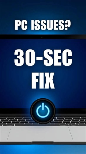 PC Problems? Try This 30-Second Fix #shorts