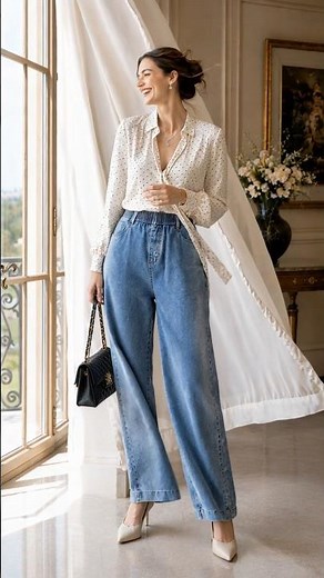 4050여성, 편한데 체형 커버와 세련됨 둘 다 잡은 여름 데님 청바지 | Summer Denim That Balances Comfort And Style
