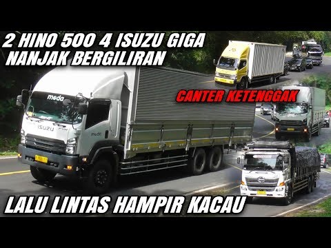 Banyak Tronton Hino & Wingbox Isuzu Giga, Truk Box Canter Ketenggak Lalu Libtas Hampir Kacau