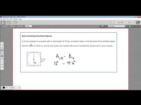 Area involving inscribed figures