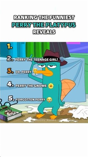 Ranking The Funniest Perry The Platypus Reveals 😭🙏 #ranked #ranking #phineasandferb #phineaseferb