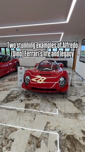 The gorgeous 1967 (1.6L V6) Ferrari 206 S Dino Spider and 1968 (2.4L V6) Ferrari 166/246 Dino F2. Alfredo (Dino) Ferrari was Enzo’s first son and tragically passed at the early age of 24 from Duchenne muscular dystrophy. While his young life was cut so short, he had already established himself as an innovative engineer (with design inputs on the legendary 1954 750 Monza), in 1955 he gained his father’s approval to develop Alfredo’s vision for a new 1.5L DOHC V6 engine which would enable lighter,