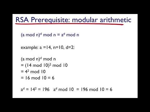 Modular arithmetic example (useful for understanding RSA)