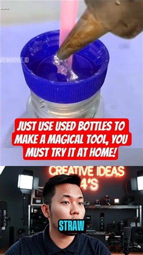 Easy Trick to Remove Oil with Just a Straw and Bottle! #shorts