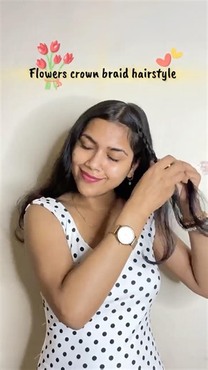 Flower 🌼Crown braid*hairstyle👒 #diyhairstyle #hairstyle #braidhairstyle #fashion #nishthasingh
