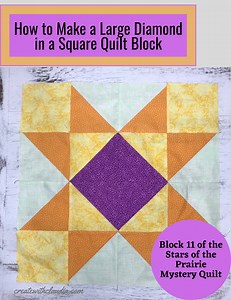 How to Make a Large Diamond in a Star Quilt Block - Create with Claudia