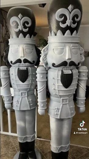 Walmart Christmas Nutcracker Mackenzie-Childs Inspired Hand Painted Makeover Part 2. DIY Home Decor