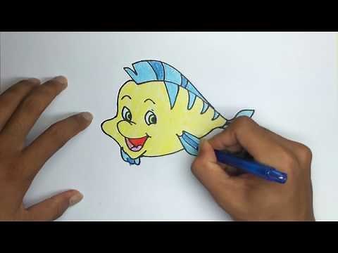 How to Draw a Cute Flounder Step by Step