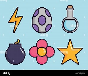 related icons of retro video games over blue background colorful design vector illustration Stock Vector Image & Art - Alamy