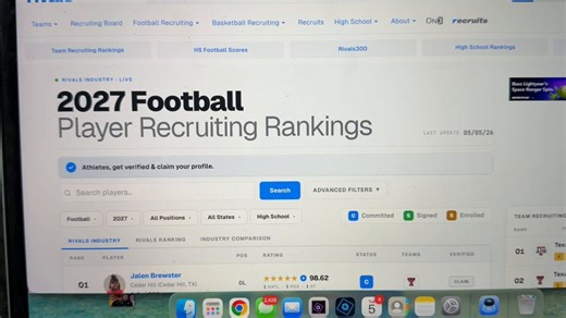 Love the updated @Rivals Player Recruiting Rankings page. Find all you need in one spot.https://t.co/rZqh4VLN94