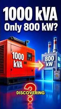 Why 1000 kVA Generator Gives Only 800 kW?