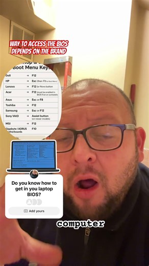 Learn how your laptop Bios works #laptop #software #hardware #shorts #windowslaptop