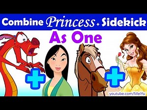 Draw Disney Princess & Sidekick as One | Character Duos Mashup Art Challenge | Mei Yu Fun2draw