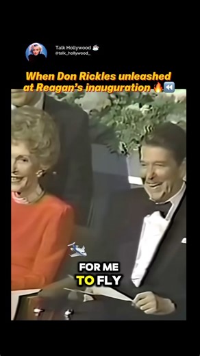Talk Hollywood ☕ on Instagram: "When Don Rickles savagely roasted Reagan at his inauguration 😂 At Ronald Reagan’s second inauguration in 1985, comedy legend Don Rickles took the stage and delivered one of his most unforgettable roasts. With his trademark sharp wit, Rickles mocked everyone in the room; including President Reagan himself. In one classic moment, he jokes about the movies and calls them “stiffs,” complete with a thumbs-down, showing why he was the undisputed master of insult comedy