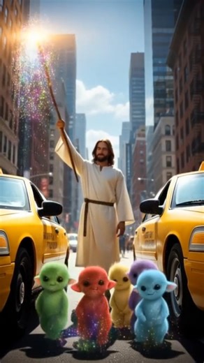 Jesus Blessings! 🌈👶Alien Rainbow Babies Take Over New York City! 🚕✨#jesus #shorts