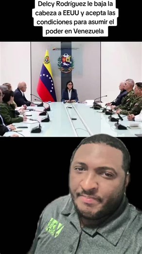 última hora, la vicepresidenta de Venezuela y ahora la persona encargada para manejar el país acepta las condiciones de Trump y se convierte prácticamente en una empleada de la Casa Blanca. #ultimahora #delcyrodríguez #jorgerodriguez #diosdadocabello #padrinolopez