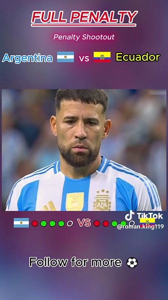 Argentina vs Ecuador: Copa America Penalty Shootout