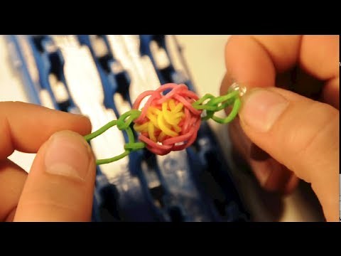 VIDEO Instruction: Rubber band TOE RING FLOWER with Cra z Loom rubber band jewelry maker