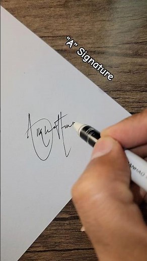 How to sign your name with letter A #howtodraw #signature #handwriting #easysignature