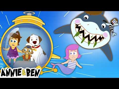 Scary Shark in the Ocean? Adventure Cartoon For Kids | Annie and Ben