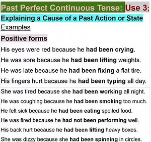 14K views · 182 reactions | Past Perfect Continuous Tense Use 3; Explaining a Cause of a Past Action or State | Empowering English Learning | Facebook