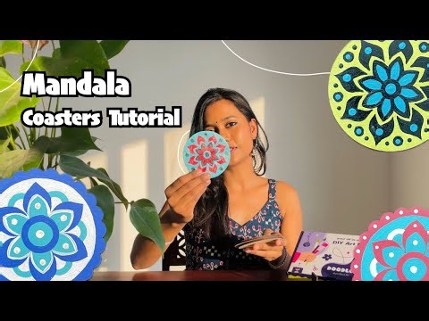 Mandala Coaters Painting Full Tutorial | STEP by STEP | Mandala Art | For Beginners