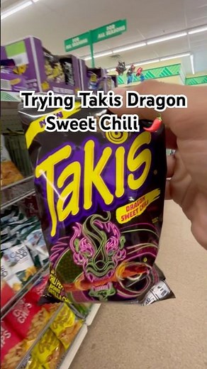 Trying Takis Dragon Sweet Chili 🌶️