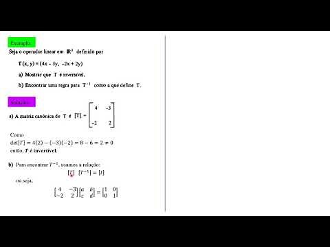 Álgebra Linear 17° aula - Operadores Lineares