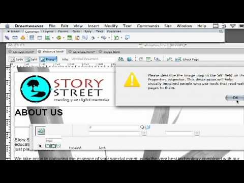 Dreamweaver Tutorial : How to Create a Clickable Image Map With Dreamweaver