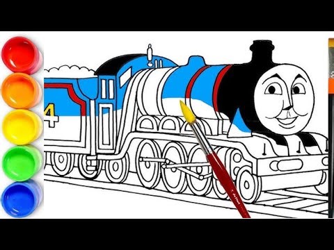 How To Draw Thomas the Train - THOMAS & FRIENDS Gordon Train Drawing and Coloring for Kids Toddlers