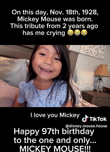 Happy 97th birthday to the one and only… MICKEY MOUSE!!! On this day, Nov. 18th, 1928, Mickey Mouse was born when he made his debut to the world in Steamboat Willie. This tribute from 2 years ago has me crying 😭😭😭 #mickeymouse