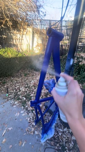 How to spray paint your mountain bike #fyp #help #viral #mtb #moutanbike