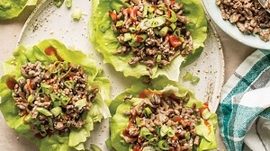 Sesame Beef Lettuce Cups