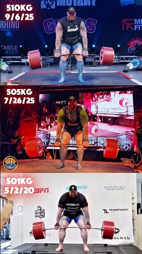 510kg 505kg 501kg Hafthor Deadlift World Records!