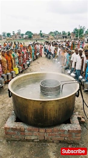 આખા ગામ માટે એક જ હીટર? પાણી ભરવા લાંબી લાઈન લાગી! 🔥 #youtubeshorts