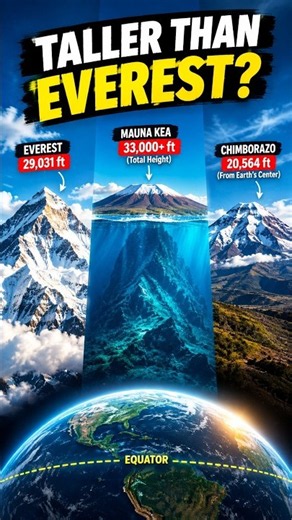 Mount Everest Isn’t the Tallest Mountain?! 😳🌎
