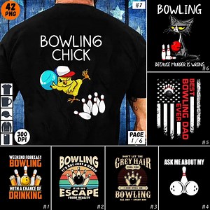 Bowling PNG Bundle Bowling Chick, Bowling Sublimation Designs, Funny Bowling Quotes PNG, Bowling Dad Shirt, This is How I Roll, Spare Time - Etsy