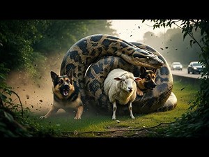 Giant Python Attacks German Shepherd & Sheep — Rescue Team Arrives Just in Time