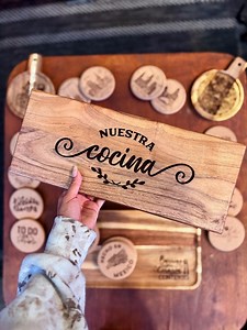 Engraved Acacia Wood Trivet – Rustic Spanish Kitchen Decor - Etsy