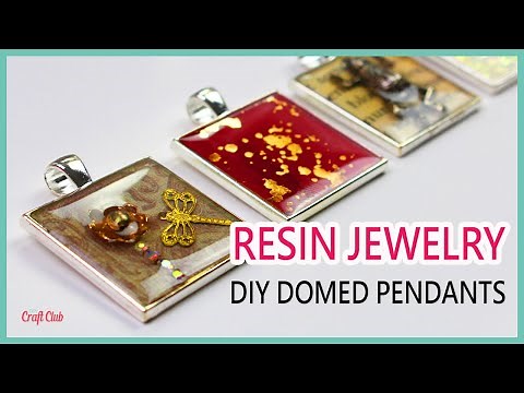 RESIN JEWELRY For Beginners: Using doming resin DIY
