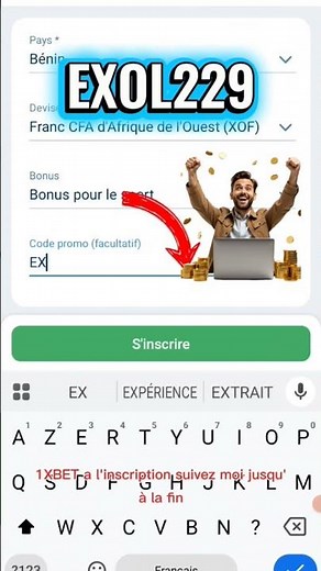 Comment s'inscrire sur 1xbet avec un code promo ?