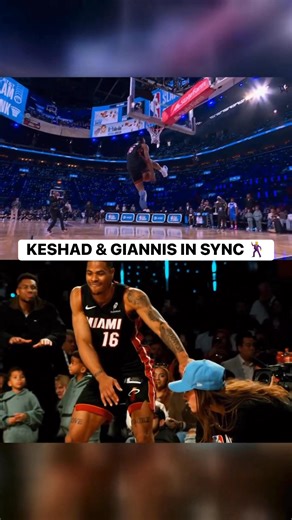 After Keshad Johnsons WILD slam, him and Giannis got synced up with their celebratory dance moves! 🤣 | NBA