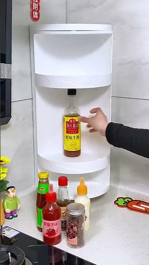 Rotating Kitchen Organizer – No More Mess! 🔄