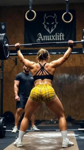 American Fitness Woman Locks Out a MONSTER Overhead Lift 💪