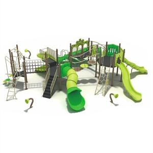 [Hot Item] Outdoor Children's Amusement Park Plastic Slide Playground Swing Set