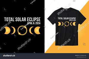 Vector Total Solar Eclipse April 8 Stock Vector (Royalty Free) 2436854195 | Shutterstock