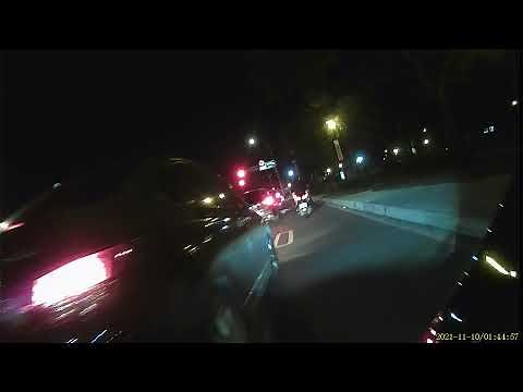 【PAIPAI 拍拍】MT50 1080P高畫質超薄型雙鏡頭機車行車紀錄器 晚上實拍