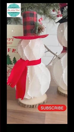 Christmas Craft Hack DIY Snowman from Coffee Filters!... #homemadepapercraft #easycrafts